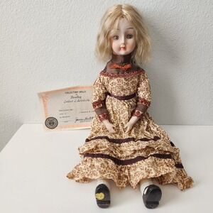 VTG Collectors Porcelain Bradley Doll Blonde‎ Hair Blue Eyes Certificate BR 121